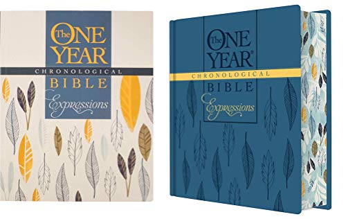 Book Cover The One Year Chronological Bible Expressions, Deluxe (Hardcover, Blue)