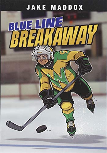 Book Cover Blue Line Breakaway (Jake Maddox Sports Stories)