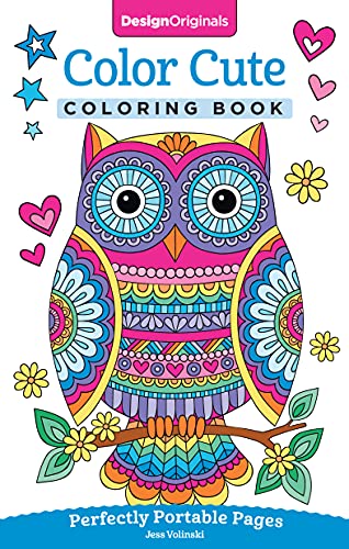 Book Cover Color Cute Coloring Book: Perfectly Portable Pages (On-the-Go Coloring Book) (Design Originals) Extra-Thick High-Quality Perforated Pages; Convenient 5x8 Size is Perfect to Take Along Wherever You Go