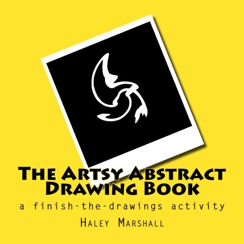 Book Cover The Artsy Abstract Drawing Book: a finish-the-drawings activity