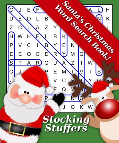 Book Cover Stocking Stuffers: Santa's Christmas Word Search Book!