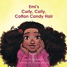 Book Cover Emi's Curly Coily, Cotton Candy Hair