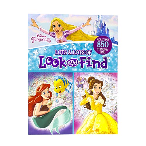 Book Cover Disney Princess Cinderella, Ariel, Belle, and More! - Lots and Lots of Look And Find Activity Book - PI Kids