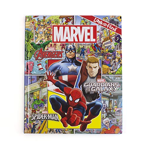 Book Cover Marvel - Avengers, Guardians of the Galaxy, and Spider-man Look and Find Activity Book - Characters from Avengers Endgame Included - PI Kids