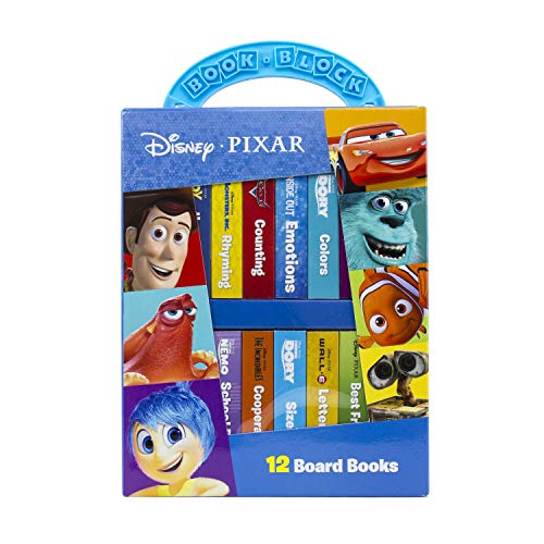Book Cover Disney Pixar Toy Story, Cars, Finding Nemo, and More! - My First Library 12 Board Book Block Set - PI Kids