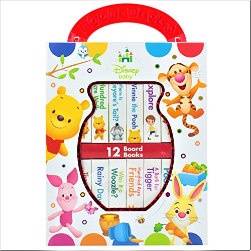 Book Cover Disney Baby - Winnie the Pooh - My First Library Board Book Block 12-Book Set - Pi Kids