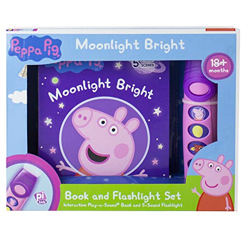 Book Cover Peppa Pig - Moonlight Bright Sound Book and Sound Flashlight Toy Set - PI Kids (Play-A-Sound)