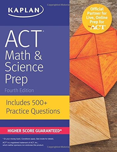 Book Cover ACT Math & Science Prep: Includes 500+ Practice Questions (Kaplan Test Prep)