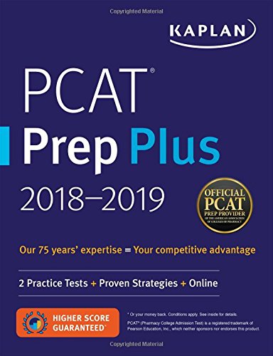Book Cover PCAT Prep Plus 2018-2019: 2 Practice Tests + Proven Strategies + Online (Kaplan Test Prep)