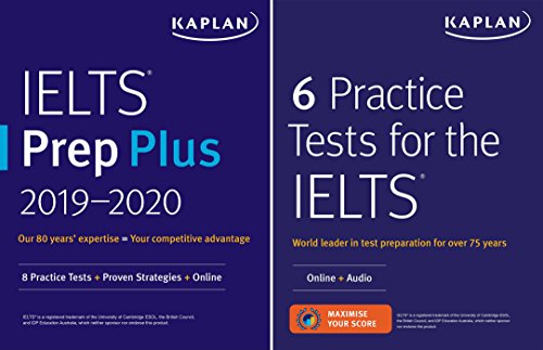 Book Cover IELTS Prep Set: 2 Books + Online (Kaplan Test Prep)