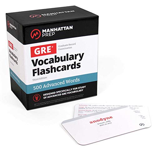 Book Cover 500 Advanced Words: GRE Vocabulary Flashcards (Manhattan Prep GRE Strategy Guides)