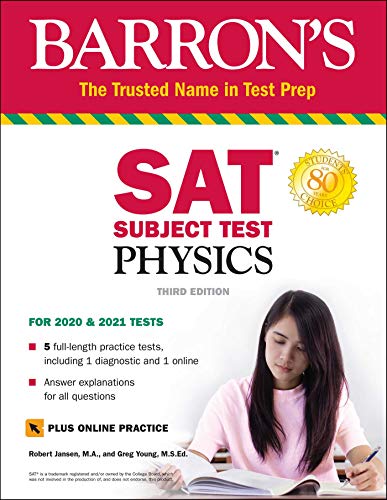 Book Cover SAT Subject Test Physics with Online Test (Barron's Test Prep)