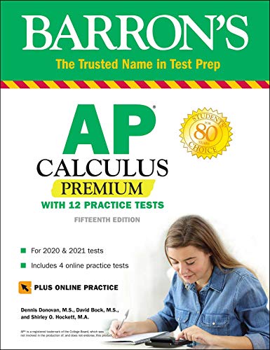 Book Cover AP Calculus Premium: With 12 Practice Tests (Barron's Test Prep)