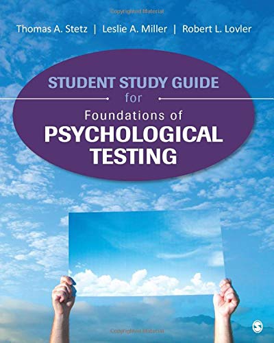 Book Cover Student Study Guide for Foundations of Psychological Testing