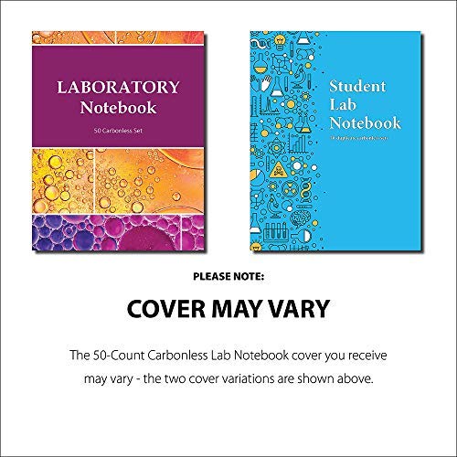 Book Cover Student Lab Notebook (50 duplicate page sets): perforated carbonless sheets with smooth coil spiral binding