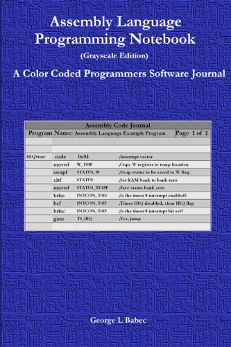 Book Cover Assembly Language Programming Notebook (Grayscale Edition): A Color Coded Programmers Software Journal
