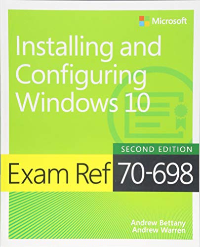 Book Cover Exam Ref 70-698 Installing and Configuring Windows 10
