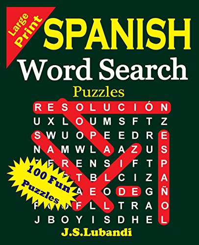 Book Cover Large Print Spanish Word Search Puzzles (Sopa de Letras en EspaÃ±ol) (Spanish Edition)