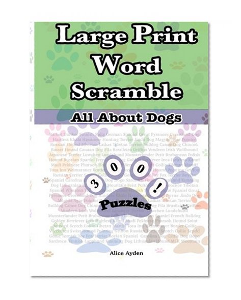 Book Cover Large Print Word Scramble: All About Dogs