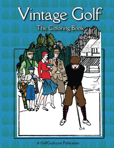 Book Cover Vintage Golf - The Coloring Book