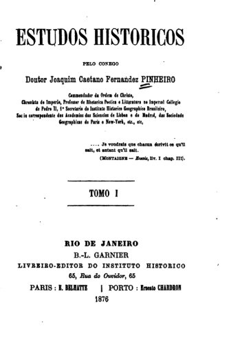 Estudos histÃ³ricos - Tomo I (Portuguese Edition)