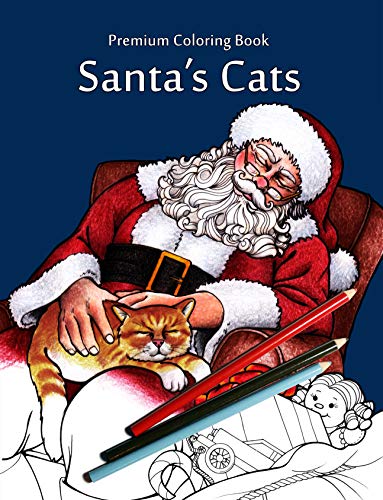 Book Cover Santa's Cats: Christmas Adult Coloring Book