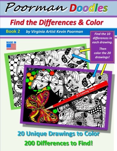 Poorman Doodles: Find the Differences and Color (Volume 2)