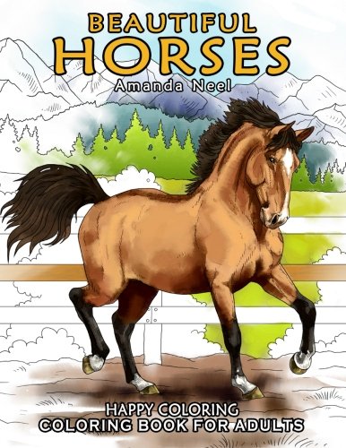 Book Cover Beautiful Horses - Coloring Book for Adults