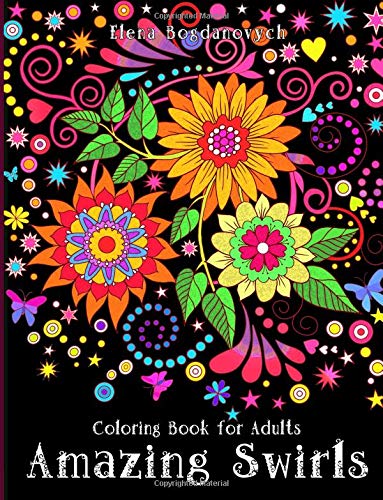 Book Cover Coloring Book for Adults: Amazing Swirls