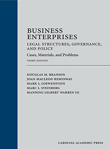 Book Cover Business Enterprises-Legal Structures, Governance, and Policy: Cases, Materials, and Problems