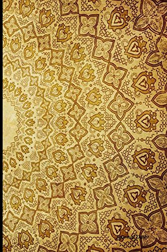 Book Cover Journal Daily: Golden Mandala Tapestry, Lined Blank Journal Book, 6 x 9, 200 Pages