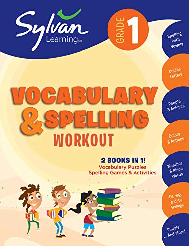 Book Cover 1st Grade Vocabulary & Spelling Workout (Sylvan Beginner Workbook)