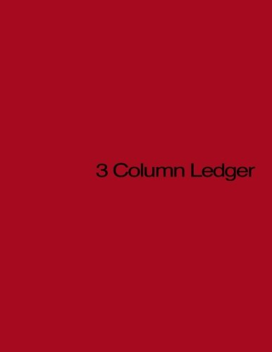 Book Cover 3 Column Ledger