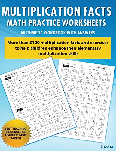 Book Cover Multiplication Facts Math Worksheet Practice Arithmetic Workbook With Answers: Daily Practice guide for elementary students