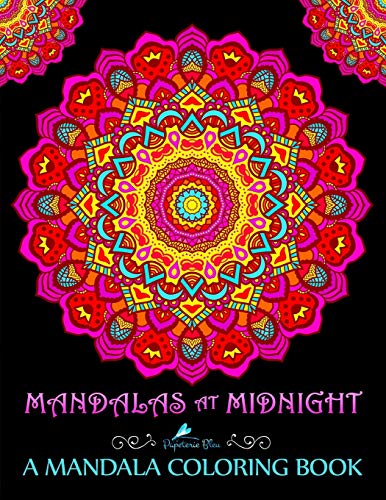 Book Cover Mandalas At Midnight: A Mandala Coloring Book