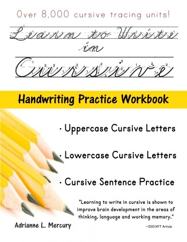 Book Cover Learn To Write In Cursive: Over 8,000 Cursive Tracing Units