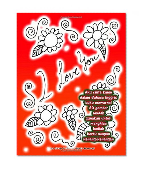 Book Cover Aku cinta kamu dalam Bahasa Inggris buku mewarnai 20 gambar mudah gunakan untuk menghias hadiah kartu ucapan kenang-kenangan (Indonesian Edition)
