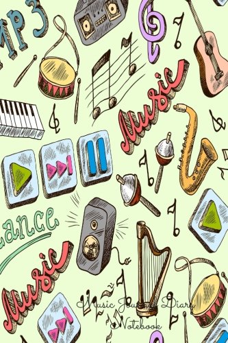 Music Journal Diary Notebook: Lined/Ruled Paper And Staff, Manuscript Paper For Notes, Lyrics And Music. For Musicians, Music Lovers, Students, Songwriting. Book Notebook Journal 100 Pages  6x9in