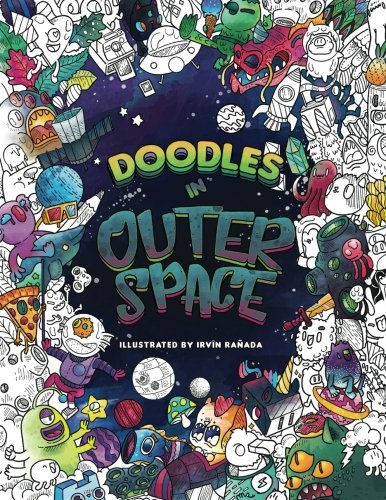 Book Cover Doodles in Outer Space - Adult Coloring Books: Relax on an Intergalactic Journey through the Universe