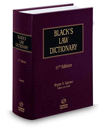 Book Cover Blackâ€™s Law Dictionary, 11th Edition