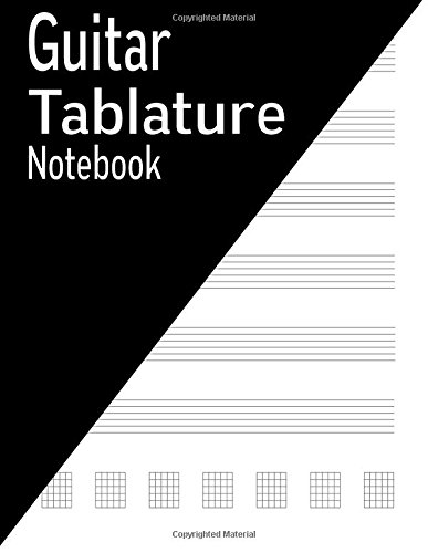Book Cover Guitar Tablature Notebook: 144 Pages