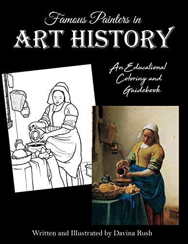 Book Cover Famous Painters in Art History: an educational coloring book