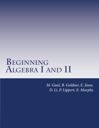 Book Cover Beginning Algebra I and II