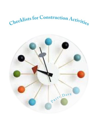 Book Cover Checklists for Construction Activities: An instant reference book to carry out construction work systematically and within Estimated time period.