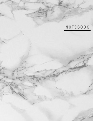 Book Cover Lila Unruled Blank Notebook, 100 pages, Marble, Large (8.5 x 11 inches)