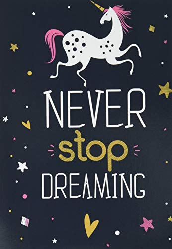 Book Cover Unicorn Notebook ~ Never Stop Dreaming: Inspirational Journal & Doodle Diary: 100+ Pages of Lined & Blank Paper for Writing and Drawing (Unicorn Notebooks) (Volume 3)