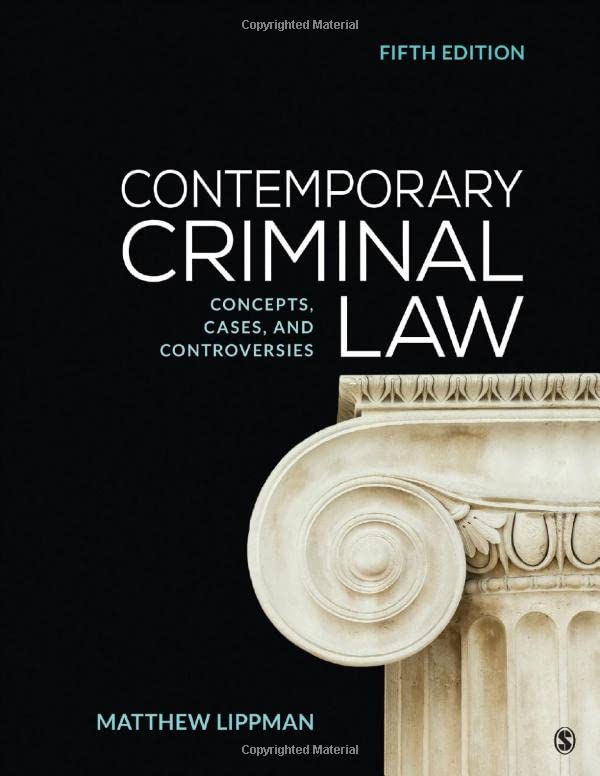 Book Cover Contemporary Criminal Law: Concepts, Cases, and Controversies