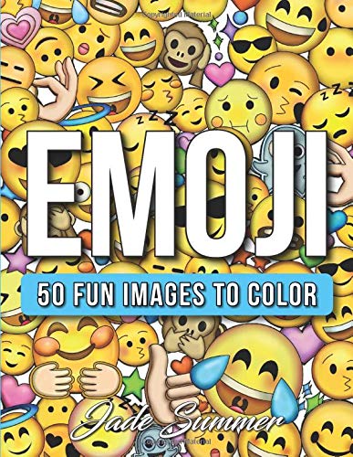 Book Cover Emoji: An Emoji Coloring Book for Kids with 50+ Funny, Cute, and Easy Coloring Pages