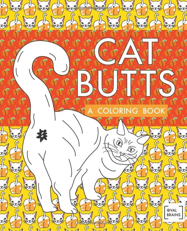 Book Cover Cat Butts: A Coloring Book