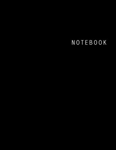 Book Cover Notebook: Unlined Notebook - Large (8.5 x 11 inches) -  100 Pages - Black Cover